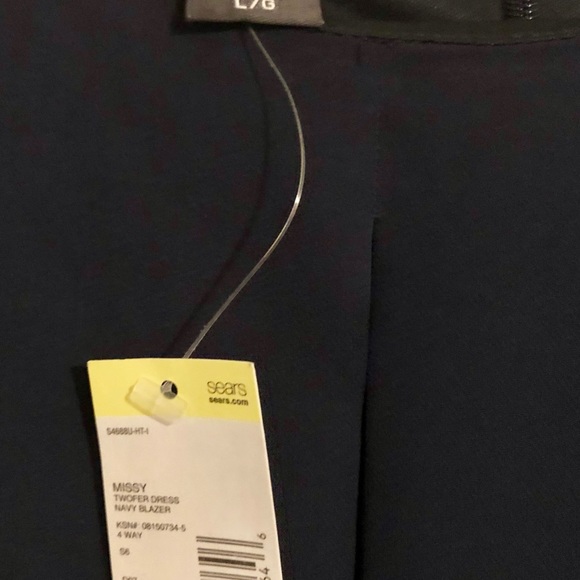 Navy Blue Blazer Covington Dress Size L NWT - Picture 2 of 2